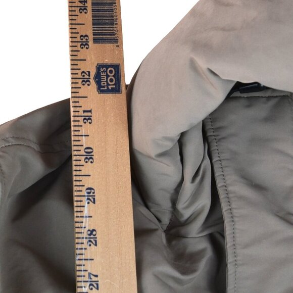 Uniqlo Ultra Warm Hybrid Down Coat Brown/Khaki/Beige Winter Jacket Large - Picture 4 of 12